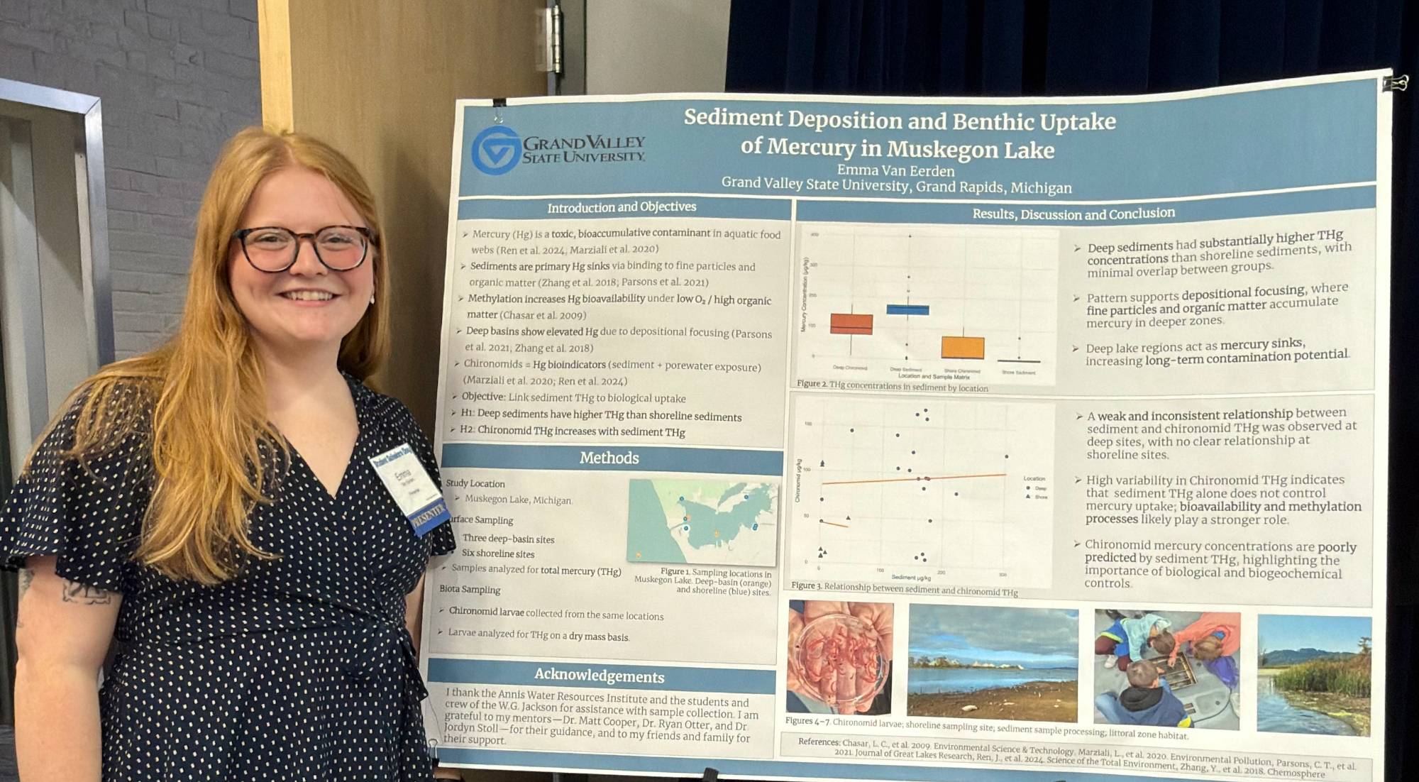 Emma Standing Next To Her Poster